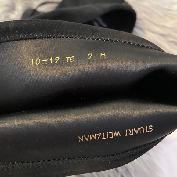 Stuart Weitzman The Tieland Boot Black Suede 9 - Picture 8 of 9